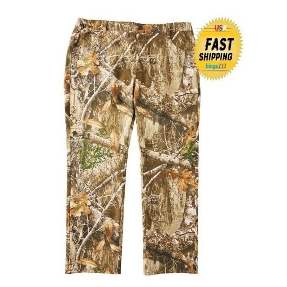 Realtree Edge Camo Cargo Pants Men XL Hunting Gear Gorp Cabin Core Outerwear New